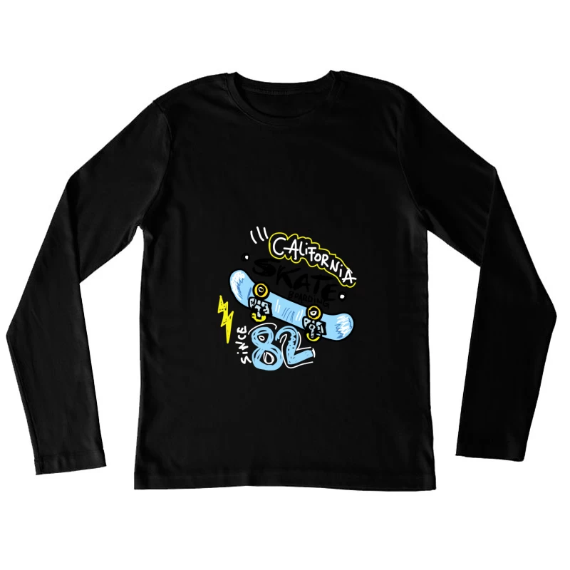 Kalifornisches Skateboard-Design seit 1982 Damen Langarm T-Shirt