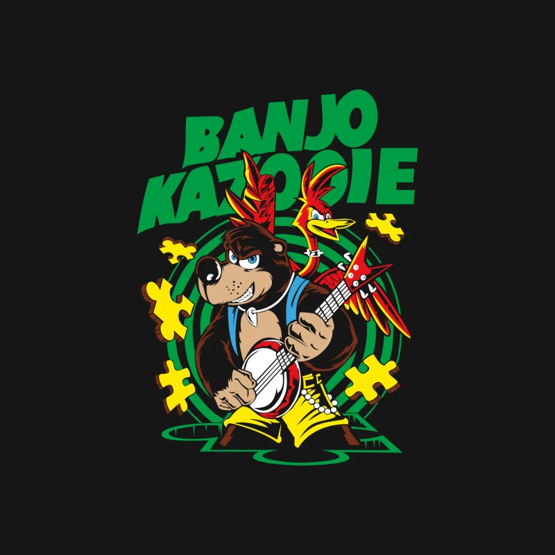 Banjo-Kazooie Animated Character Art Male Long Sleeve T-Shirt