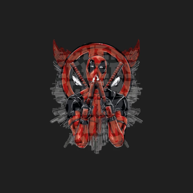 Deadpool Kunstdesign mit Pistolen Herren Tanktops