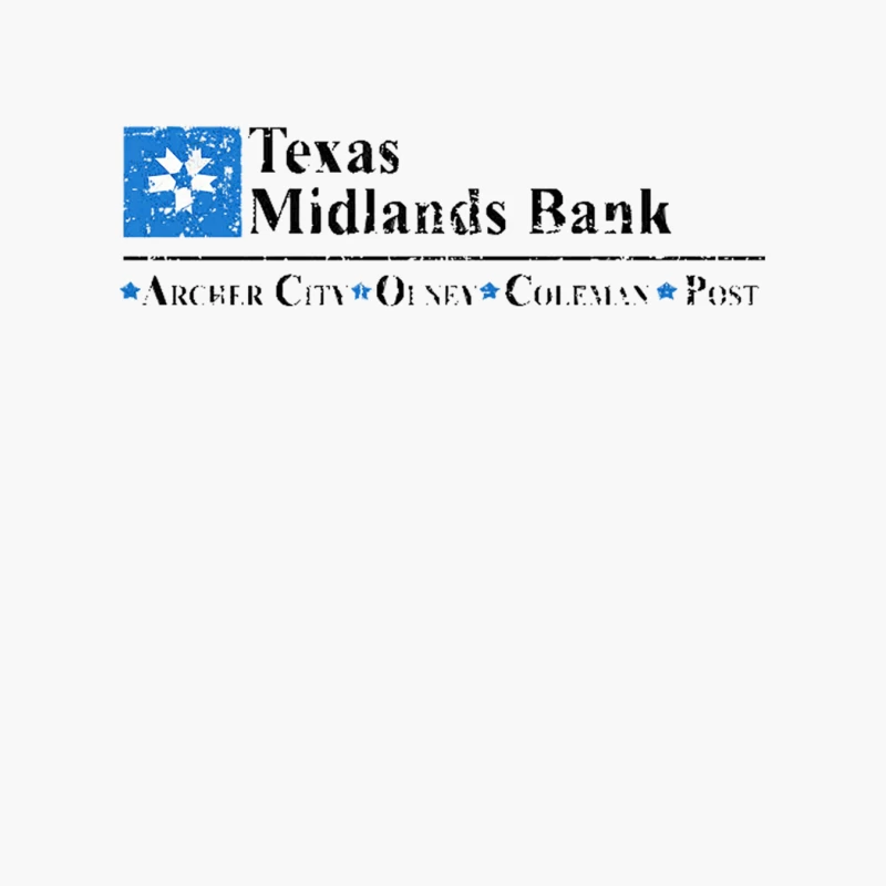 Texas Midlands Bank distressed Cotton Tote Bag