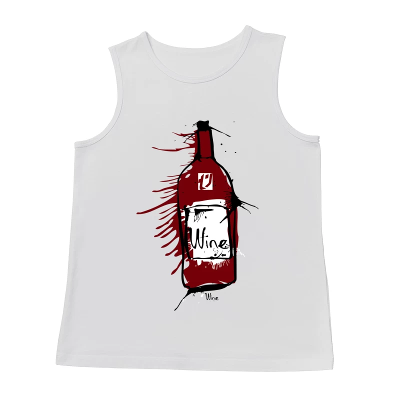 Illustration artistique de bouteille de vin Homme Débardeur