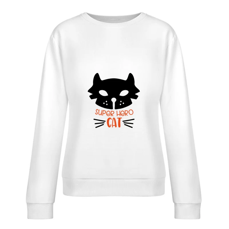 Chat super-héros stylisé Femme Sweat-shirt à enfiler