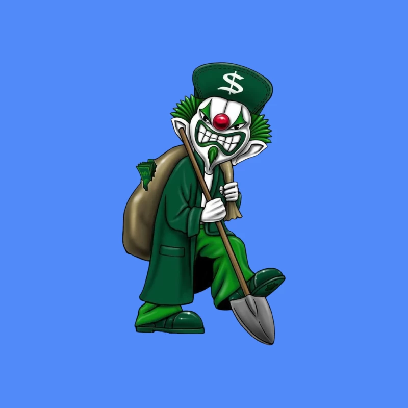 Grinning Clown with Money Bag iPhone Case