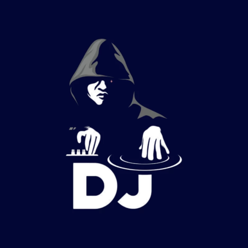 DJ Performing in Silhouette Tapestry
