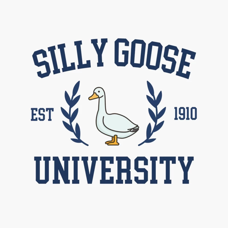 Silly Goose University Vintage-Style Logo Design Cotton Tote Bag