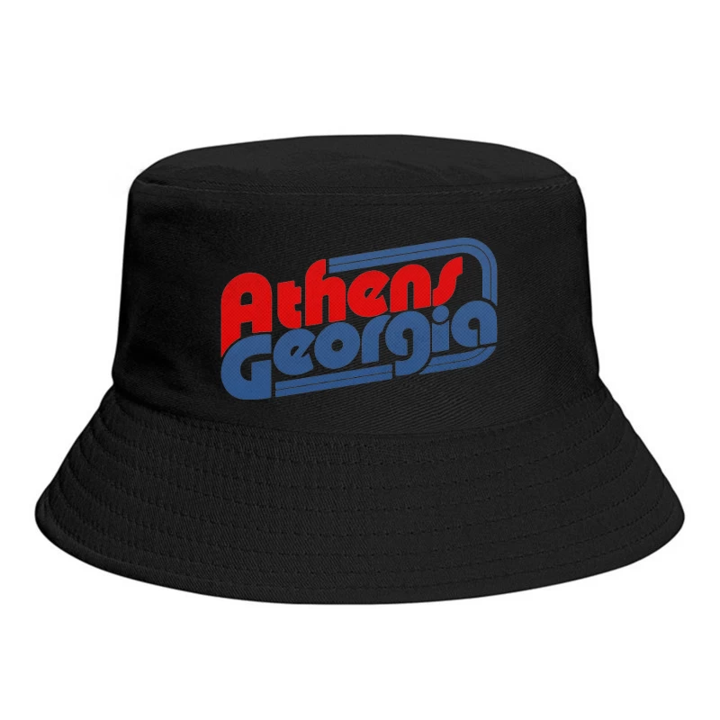 Retro Typography Design for Athens, Georgia Bucket Hat