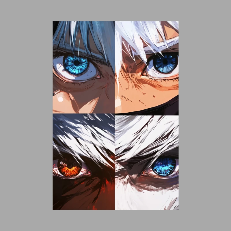 Intense Anime Eyes: A Vivid Character Design Illustration Female Pullover Hoodie