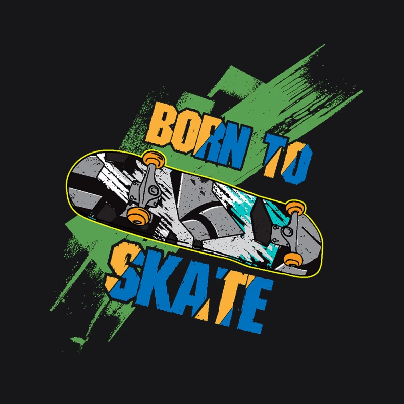Geboren zum Skaten - Buntes Skateboard-Design Herren Pullover Hoodie