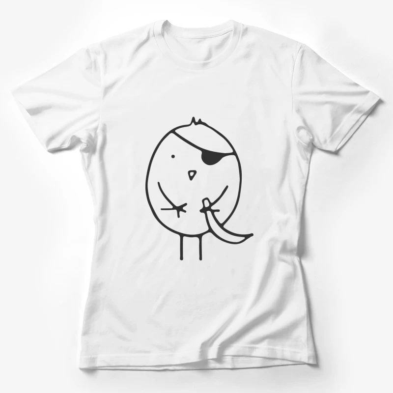 Oiseau Pirate Dessin Amusant Femme T-Shirt