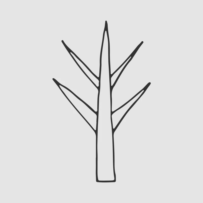 Dessin d'un Arbre Minimaliste Homme Sweat à capuche