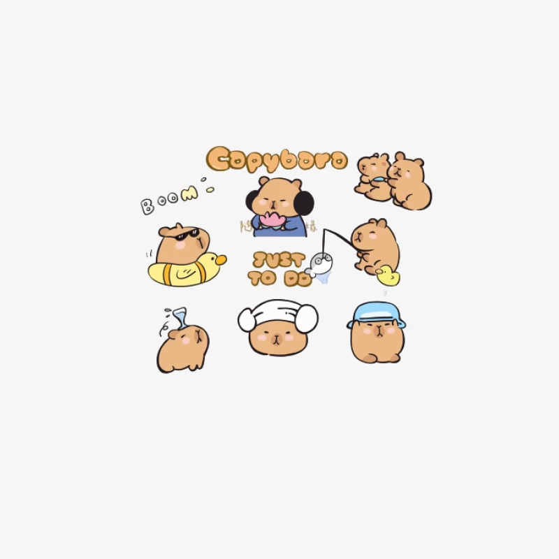 Illustrations de Capybara mignonnes Femme Sweat-shirt à enfiler