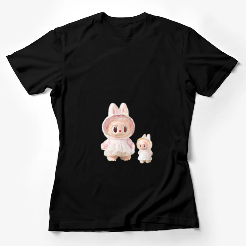 Niedliche Hasenpuppen im Kleid Damen T-Shirt