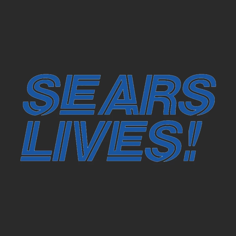 Sears Lives! Blue Text Logo Design Baseball Cap