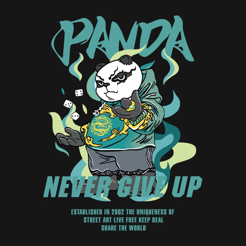 Panda Street Art Inspiration Herren T-Shirt