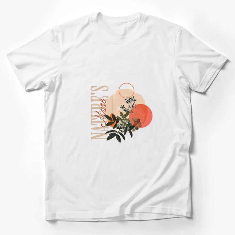 Inspiration de la nature: art floral en tons orange Homme T-Shirt