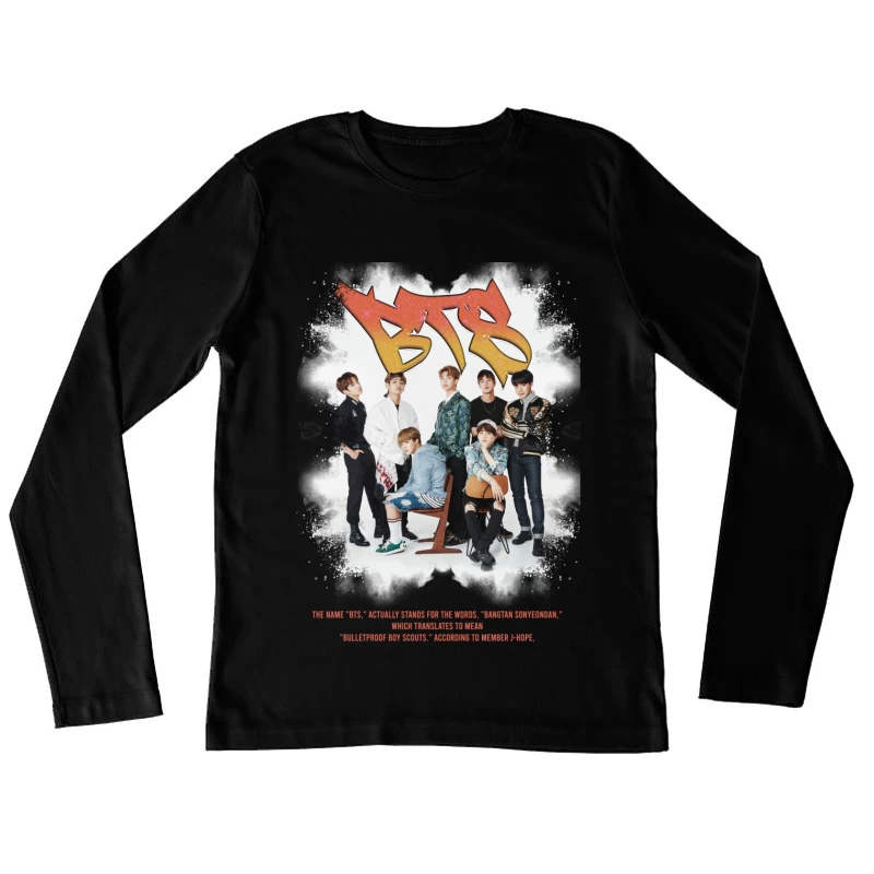 BTS: Popular K-Pop Boy Band from South Korea Female Long Sleeve T-Shirt