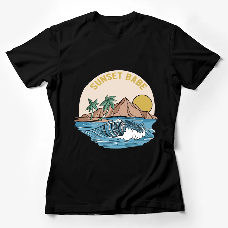 Sonnenuntergang am Strand Damen T-Shirt