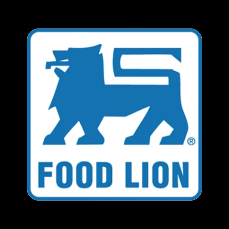 Food Lion Supermarket Chain Blue Logo with Lion Symbol Mouse Pad