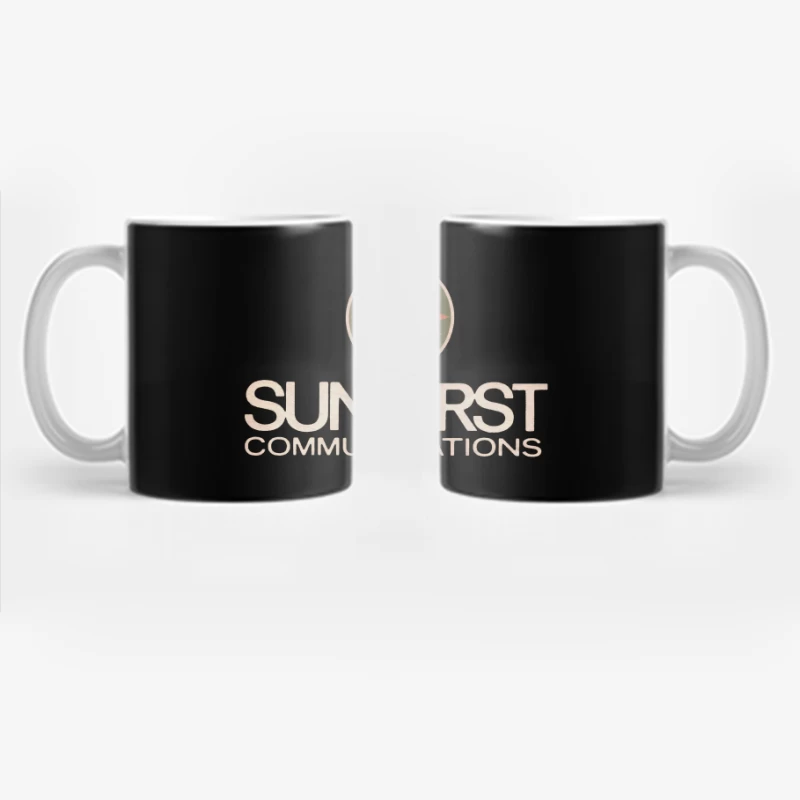 Sunburst Communications Vintage Corporate Logo Design Coffee Mug