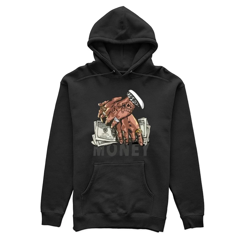 Tattooierte Hände mit Geld Damen Pullover Hoodie