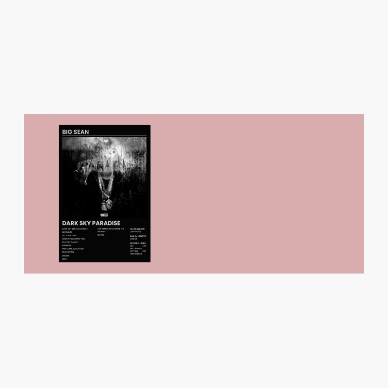 Big Sean's "Dark Sky Paradise" Hip Hop Album Cover with Tracklist Coffee Mug