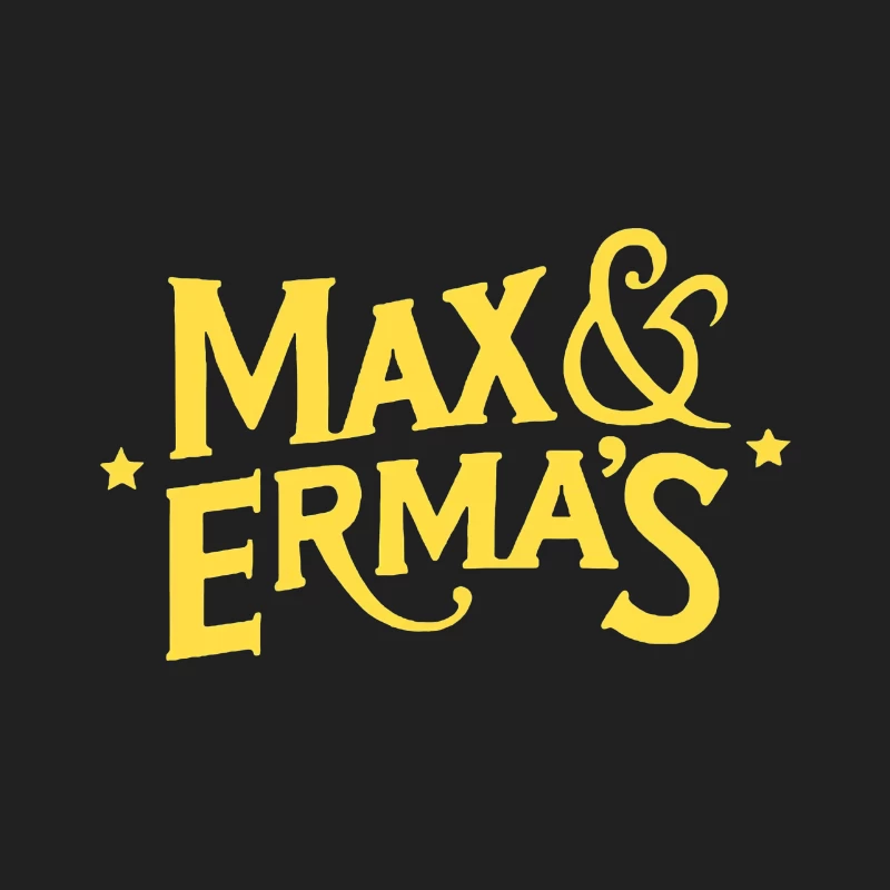 Max & Erma's Yellow Typography Logo Design Bucket Hat