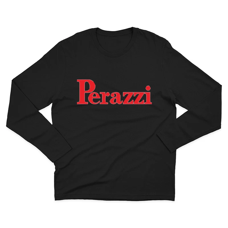 Perazzi Red Logo Typography Male Long Sleeve T-Shirt