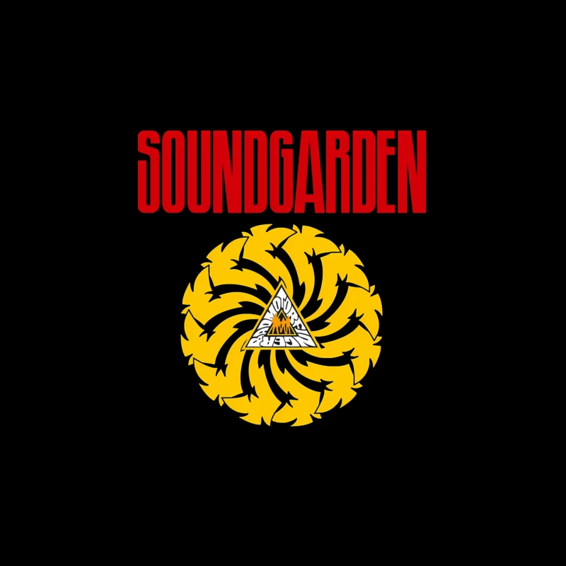 Soundgarden Band Logo with Badmotorfinger Album Symbol Mouse Pad