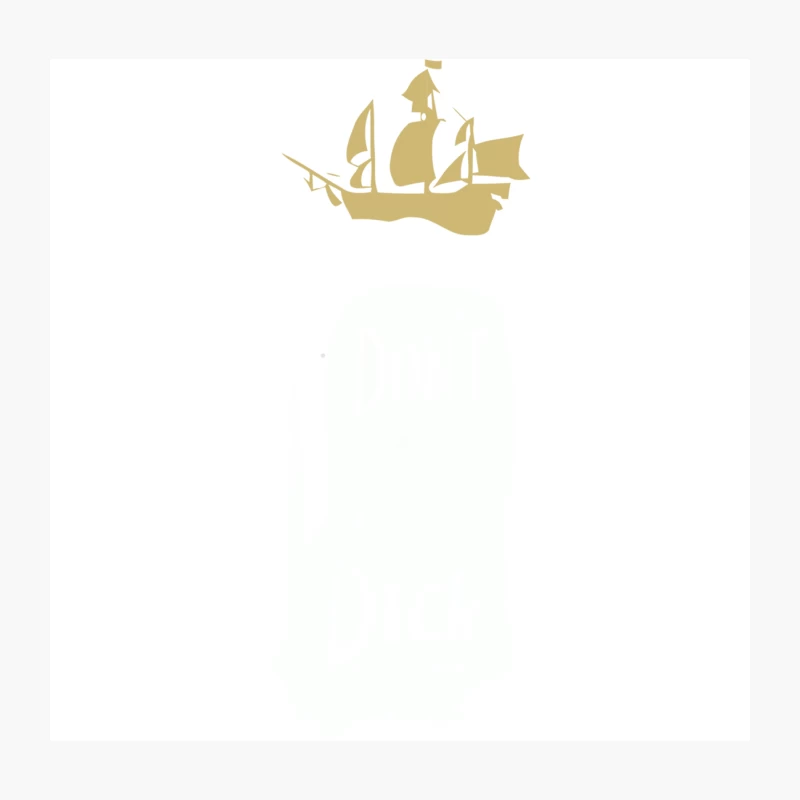 Golden Silhouette of Historic Sailing Ship Logo Throw Pillow