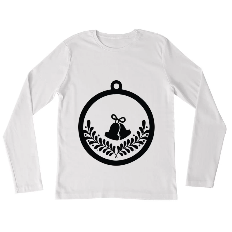 Ornement de Noël avec cloches Femme Manches Longues T-Shirt