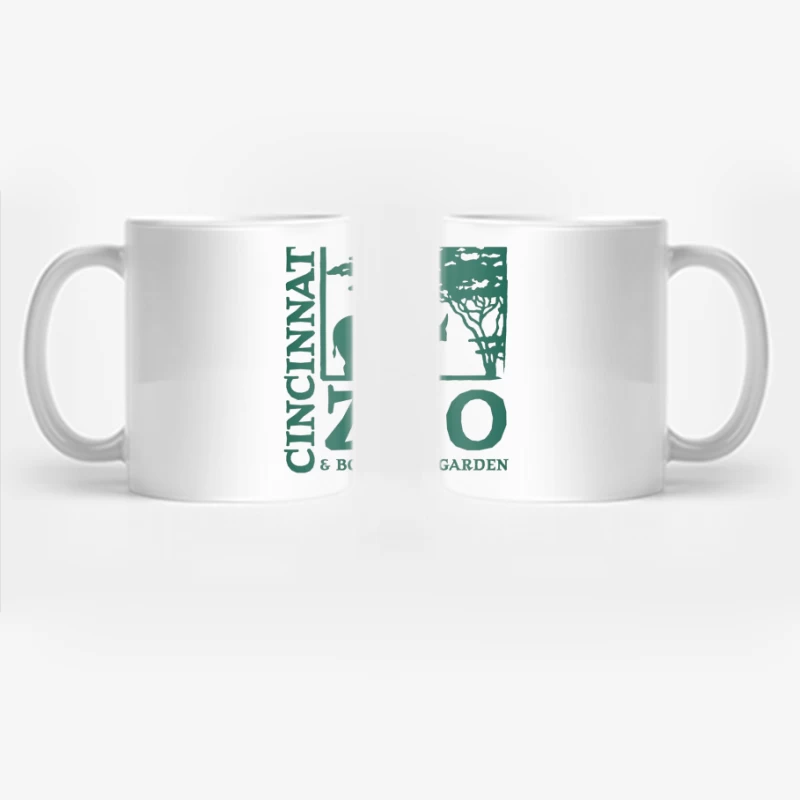 Cincinnati Zoo & Botanical Garden Logo with Rhinoceros and Acacia Tree Coffee Mug