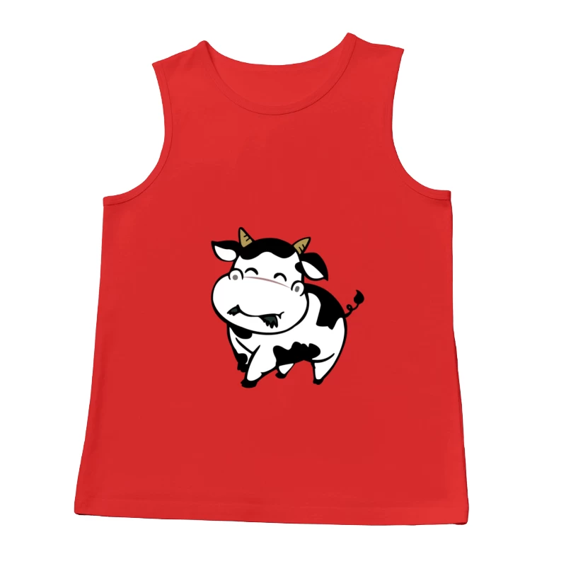 Vache mignonne souriante avec des taches Homme Débardeur