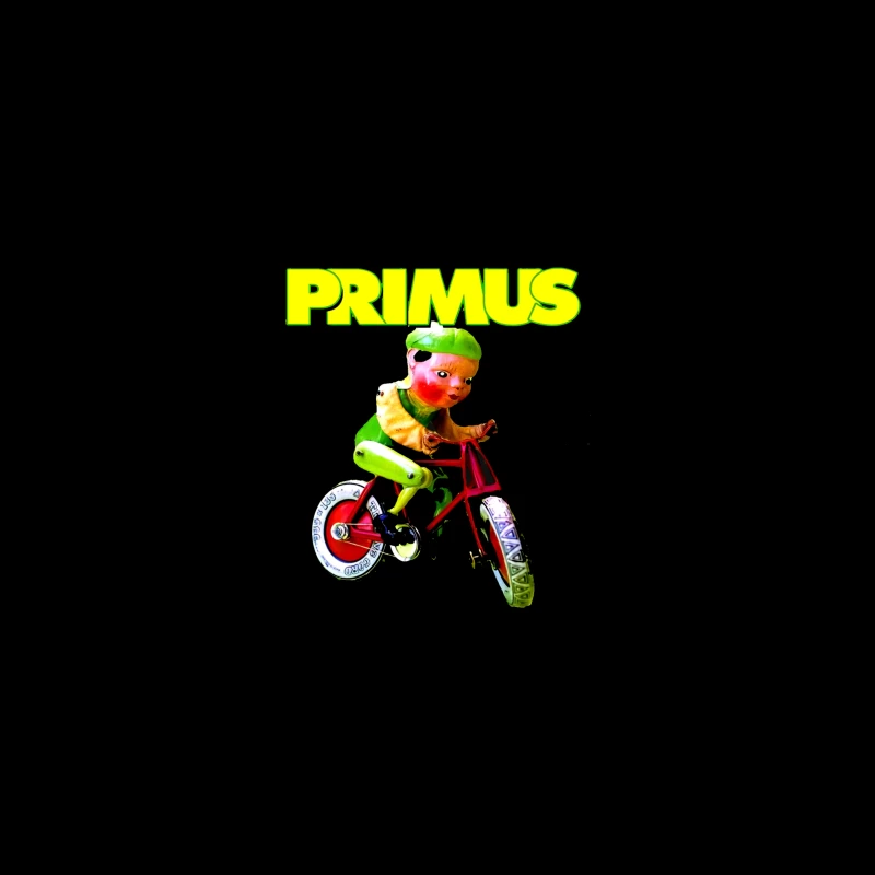 Primus Band Logo with Surreal Vintage Toy Bicycle Art iPhone Case