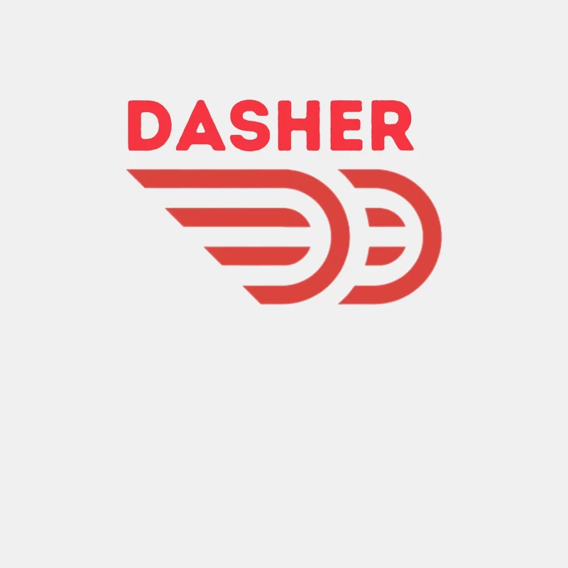 Red Minimalist Dasher Delivery Service Logo Male Tank Top