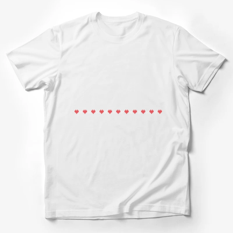 Motif de coeur pixelisé Homme T-Shirt