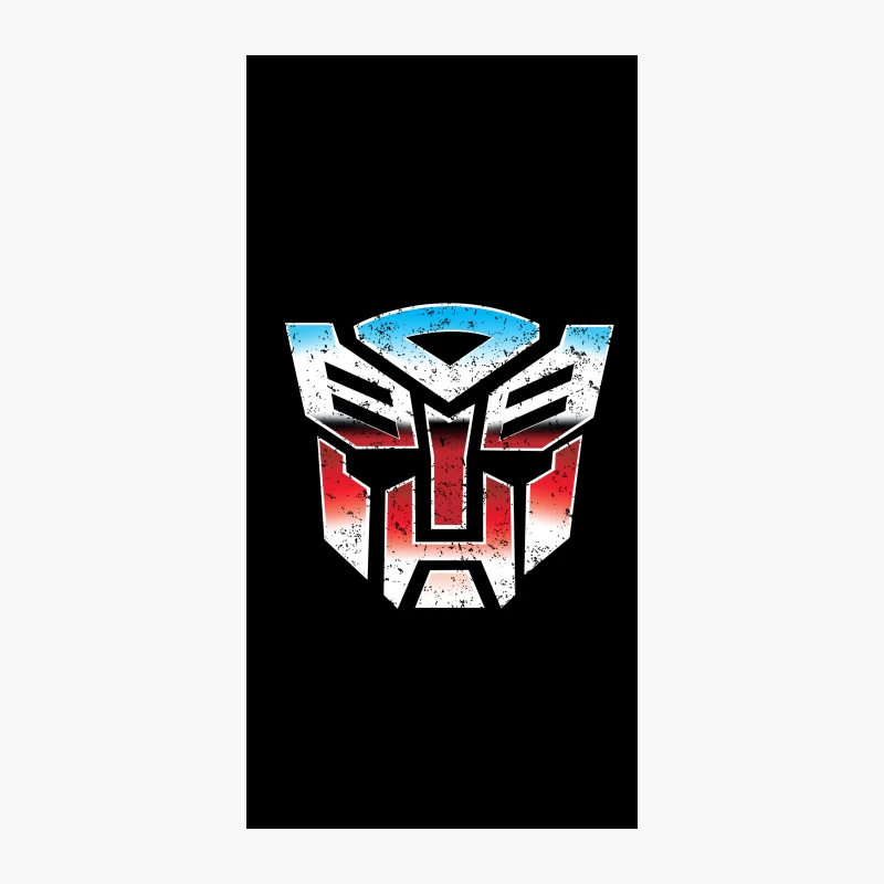 Iconic Transformers Autobot Logo in Red and Blue iPhone Case