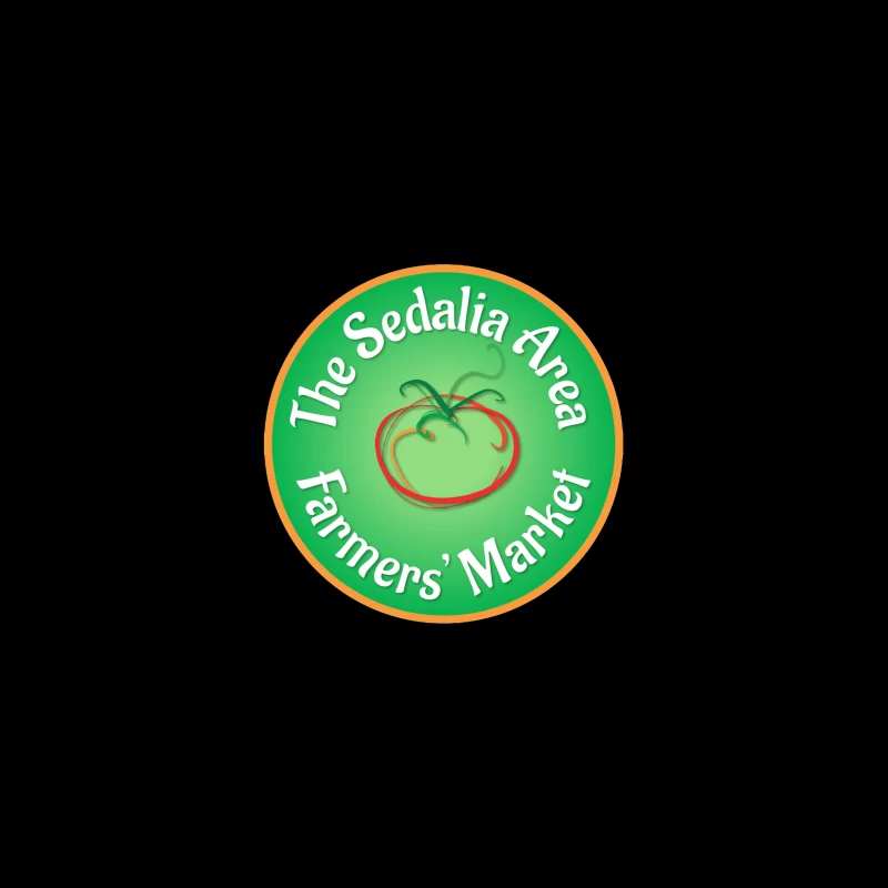 Sedalia Area Farmers' Market Circular Green Logo with Tomato Design Desk Mat