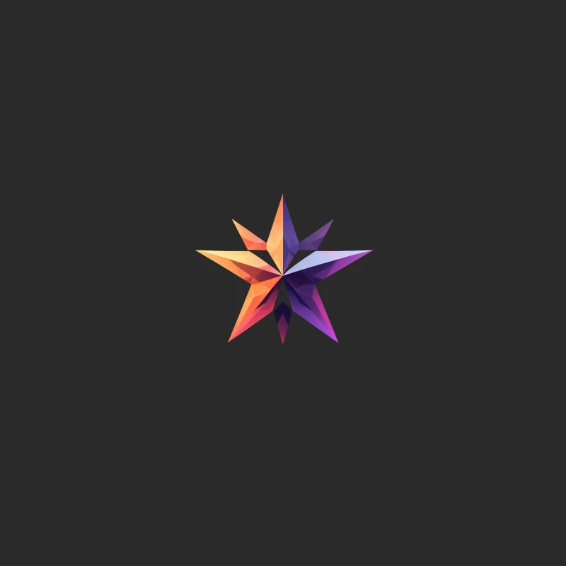 Modern Colorful Geometric Star Logo Baseball Cap