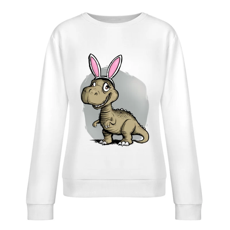 Dino avec oreilles de lapin Femme Sweat-shirt à enfiler