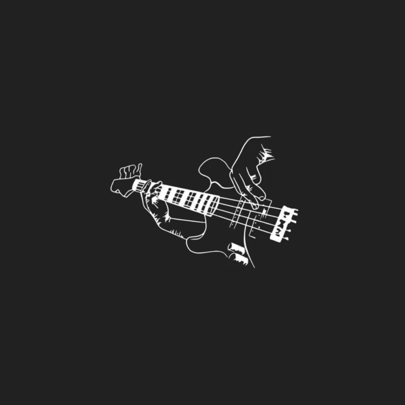 Bass Guitar Illustration Bucket Hat