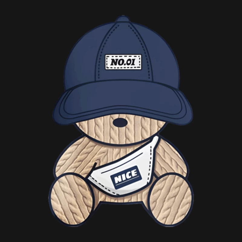 Süßer Teddy mit Hut und Tasche Herren Langarm T-Shirt