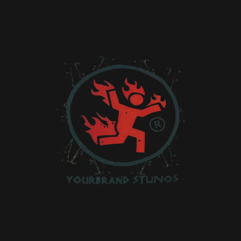 Logo de Silhouette en Flammes Femme T-Shirt