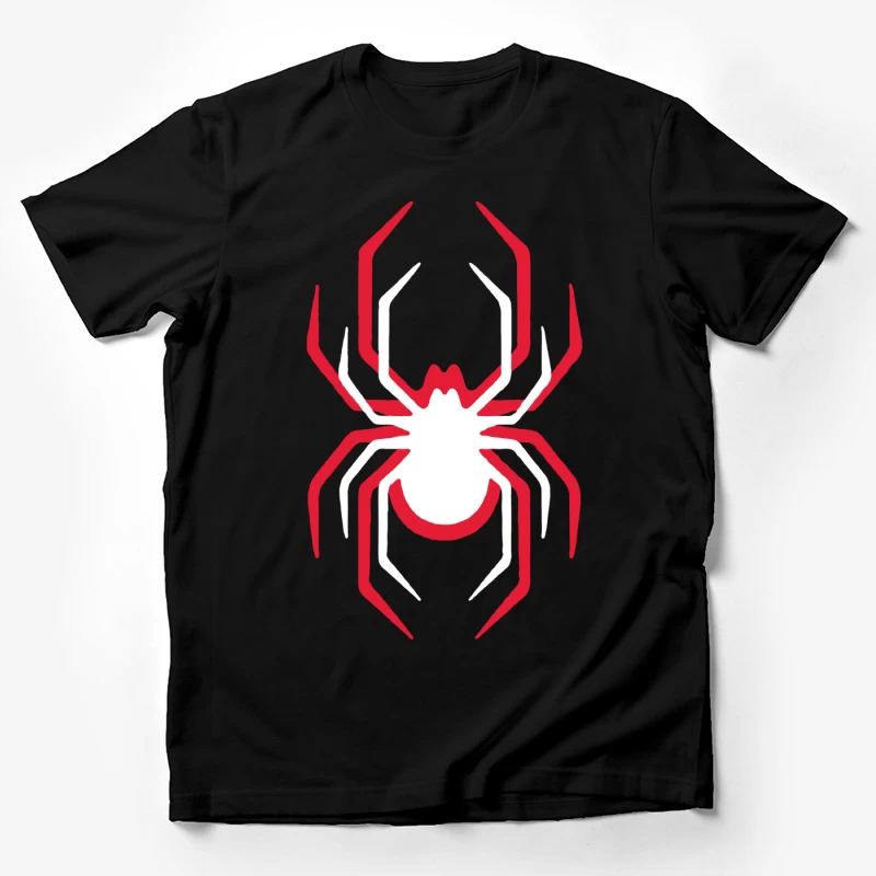 Weißes und rotes Spinnensymbol Herren T-Shirt