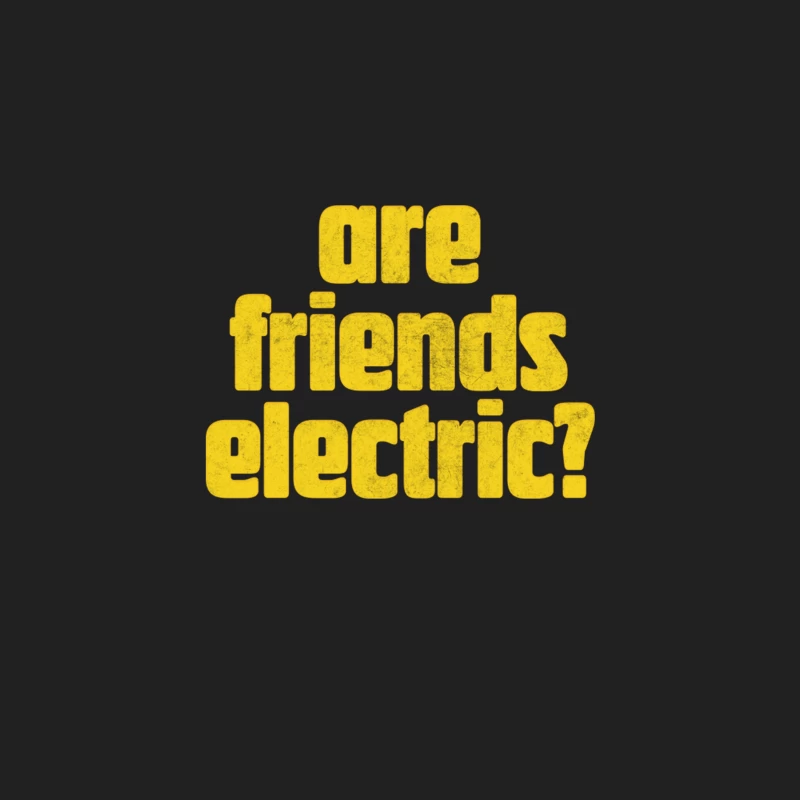 Are Friends Electric Retro Faded-Style Vintage Synthpop Design Bucket Hat