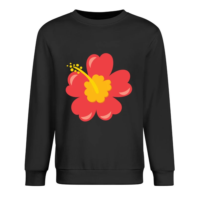 Illustration de fleur d'hibiscus rouge Homme Sweat-shirt à enfiler