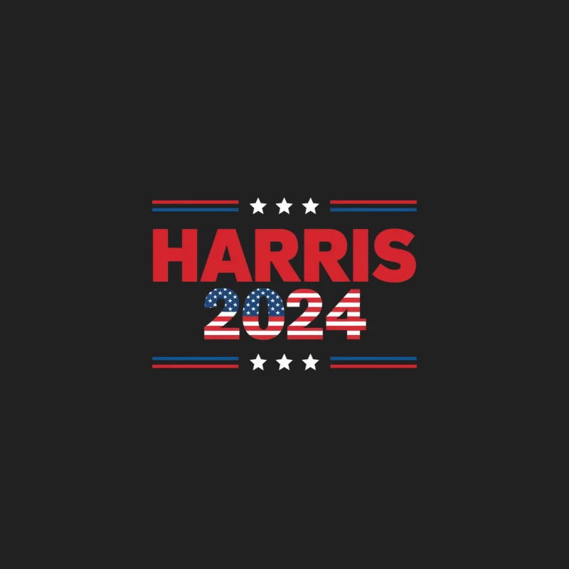 Harris 2024 Presidential Campaign Logo with Patriotic Design Bucket Hat