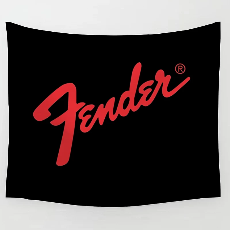 Fender Musical Instruments Corporation Red Logo Tapestry