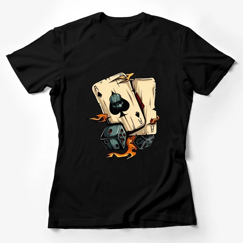 Kartenspiel mit düsterem Design Damen T-Shirt