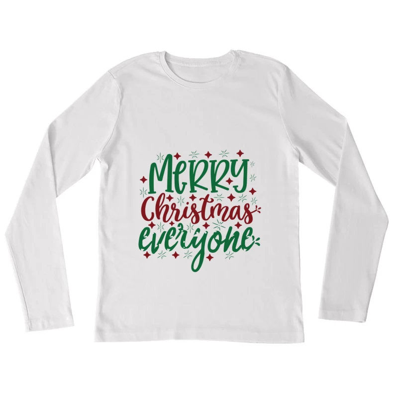 Message de Noël coloré et festif Femme Manches Longues T-Shirt