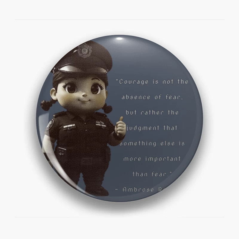 Inspiring Quote on Courage and Fear Pin